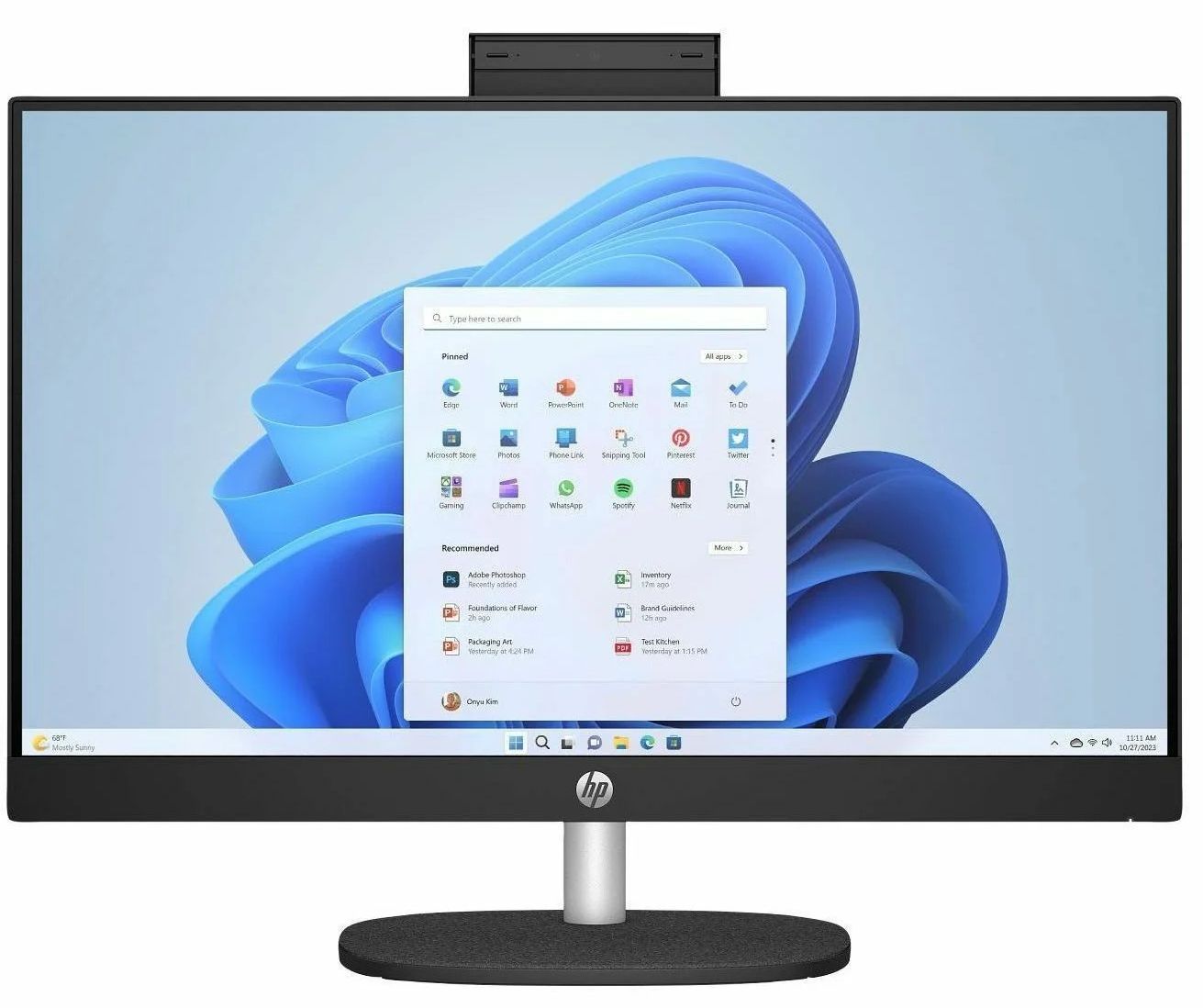 HP 24-cr0000a AIO Desktop PC 23.8" - AMD Ryzen 5 7520U 2.8GHz - 256GB - Black - 8GB RAM - 23.8 Inch by HP - Refurbished - Very Good condition - US$511.98