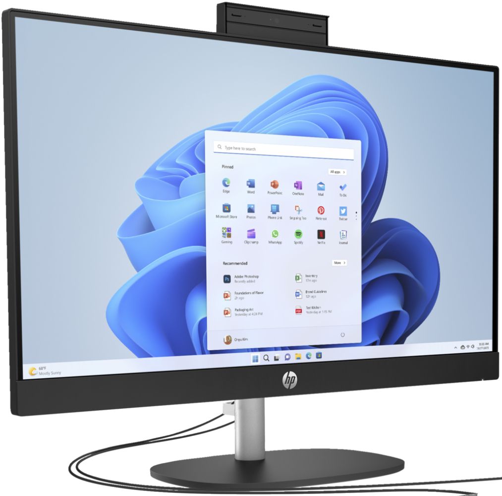 HP 24-cr0000t AIO Desktop 23.8" - Intel Core i7-1355U 3.7GHz - 1TB - Jet Black - 32GB RAM - 23.8 Inch by HP - Image 2
