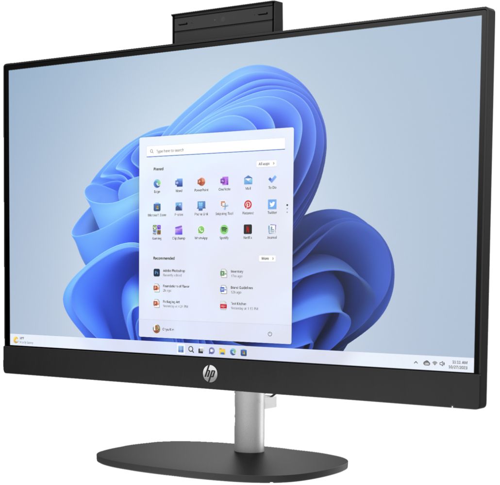 HP 24-cr1000t AIO Desktop 23.8" - Intel Core Ultra 7 155U 1.7GHz - 512GB - Jet Black - 8GB RAM - 23.8 Inch by HP - Image 3