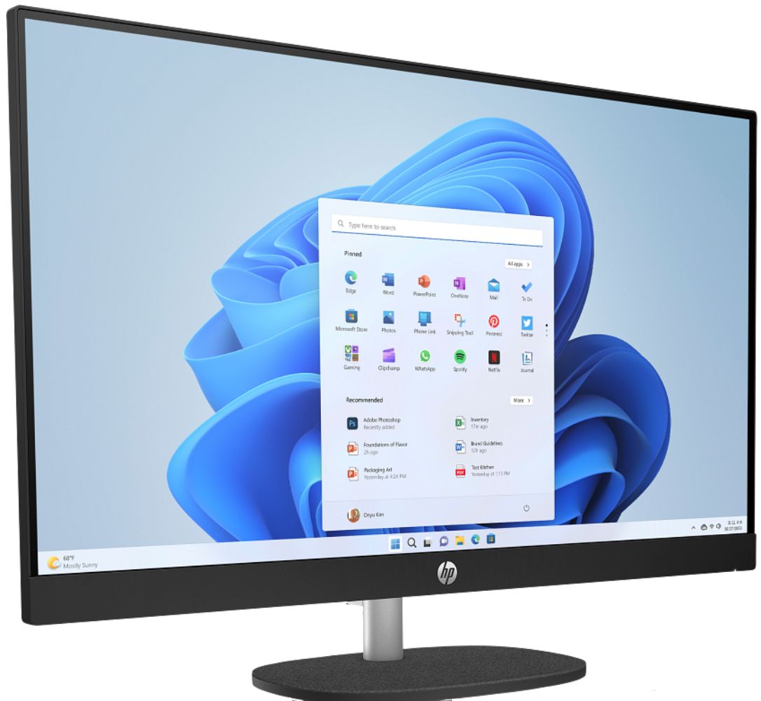 HP 27-cr0015m AIO Desktop PC 27" - AMD Ryzen 3 7320U 2.4GHz - 256GB - Jet Black - 8GB RAM - 27 Inch by HP - Image 2