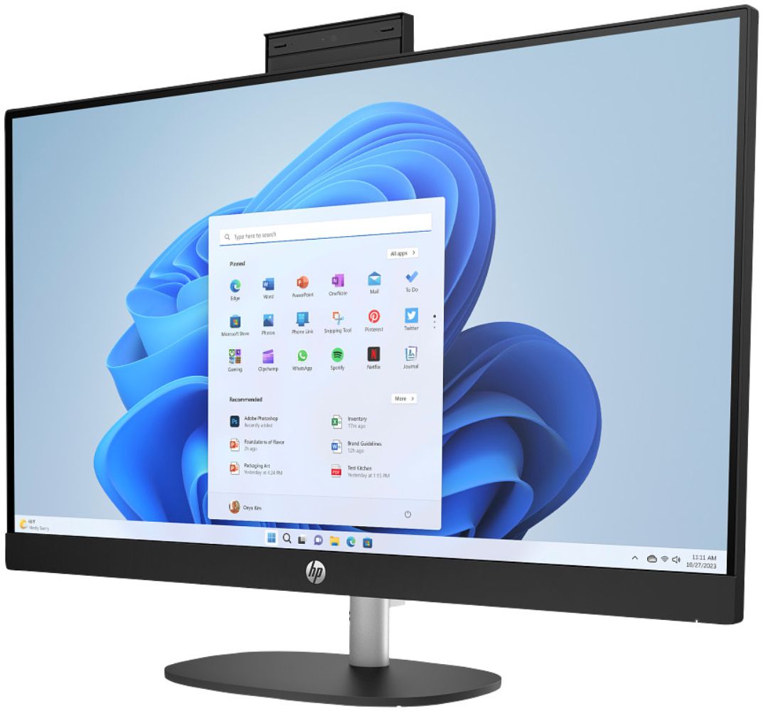 HP 27-cr0015m AIO Desktop PC 27" - AMD Ryzen 3 7320U 2.4GHz - 256GB - Jet Black - 8GB RAM - 27 Inch by HP - Image 3