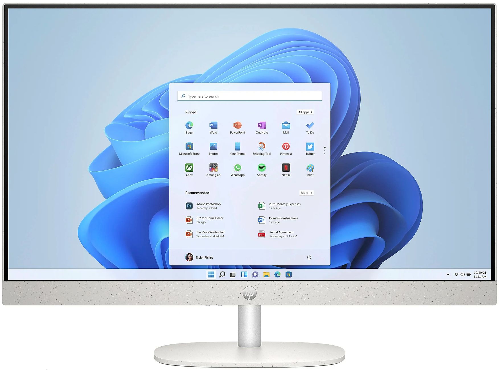 HP 27-CR0099 AIO Desktop PC 27 inch - Intel Core i3-N300 1.8GHz - 512GB - Shell White - 16GB RAM - 27 Inch by HP - Refurbished - Like New condition - CA$947.99