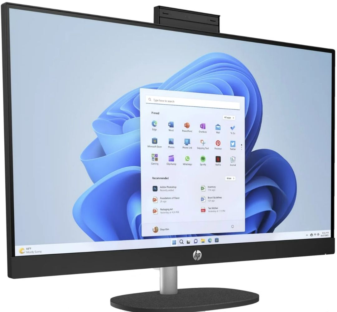 HP 27-cr1000i AIO Desktop PC 27" - Intel Core Ultra 5 125U 1.3GHz - 256GB - Jet Black - 8GB RAM - 27 Inch by HP - Image 2