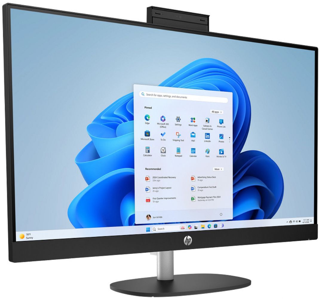 HP 27-cr2000t AIO Desktop PC 27" - Intel Core Ultra 5 225U 1.5GHz - 2TB - Jet Black - 32GB RAM - 27 Inch by HP - Image 2