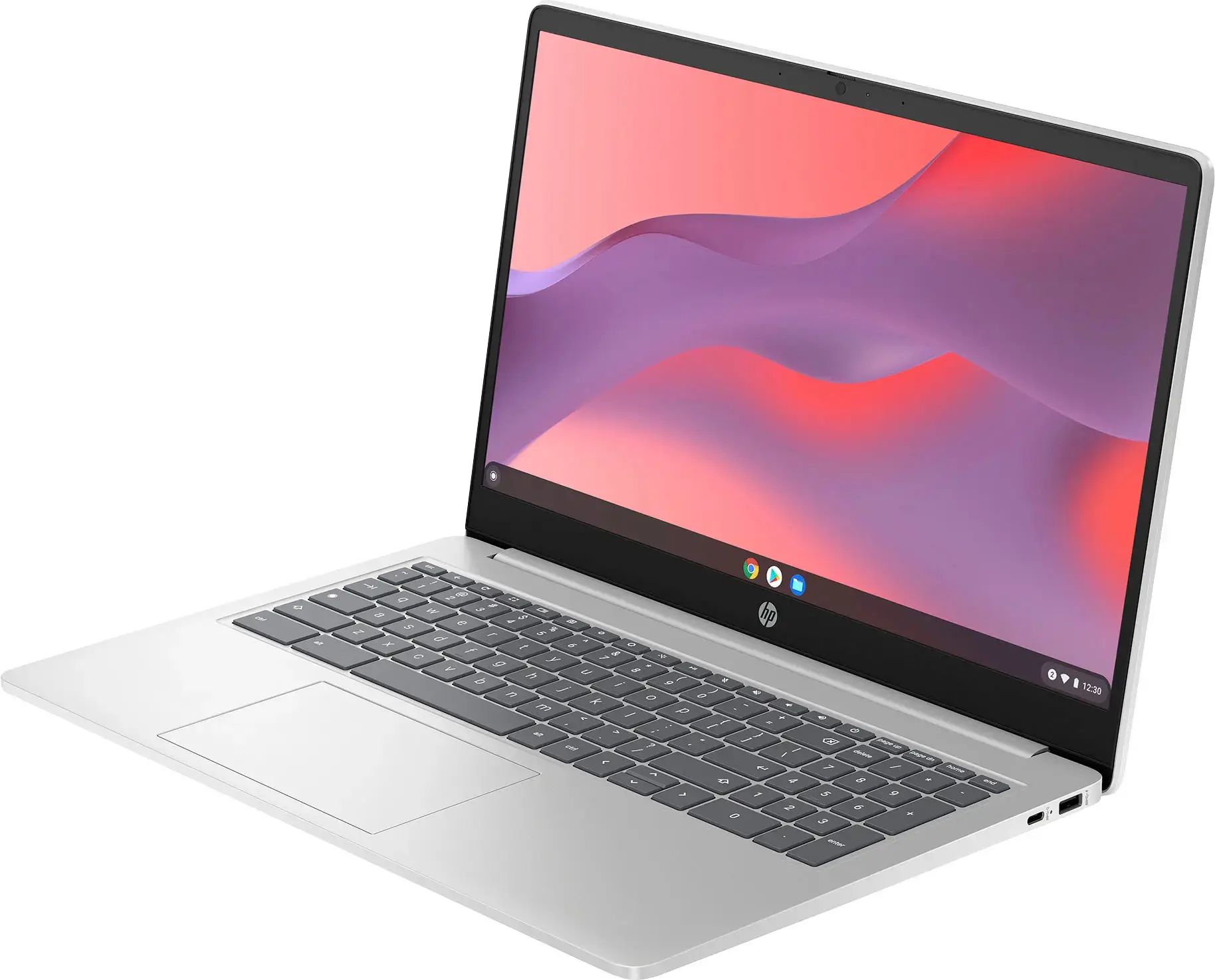 HP Chromebook 15a-nb0013dx Laptop 15.6" - Natural Silver - Intel Pentium N200 1.1GHz - 8GB RAM - 64GB by HP - Image 2