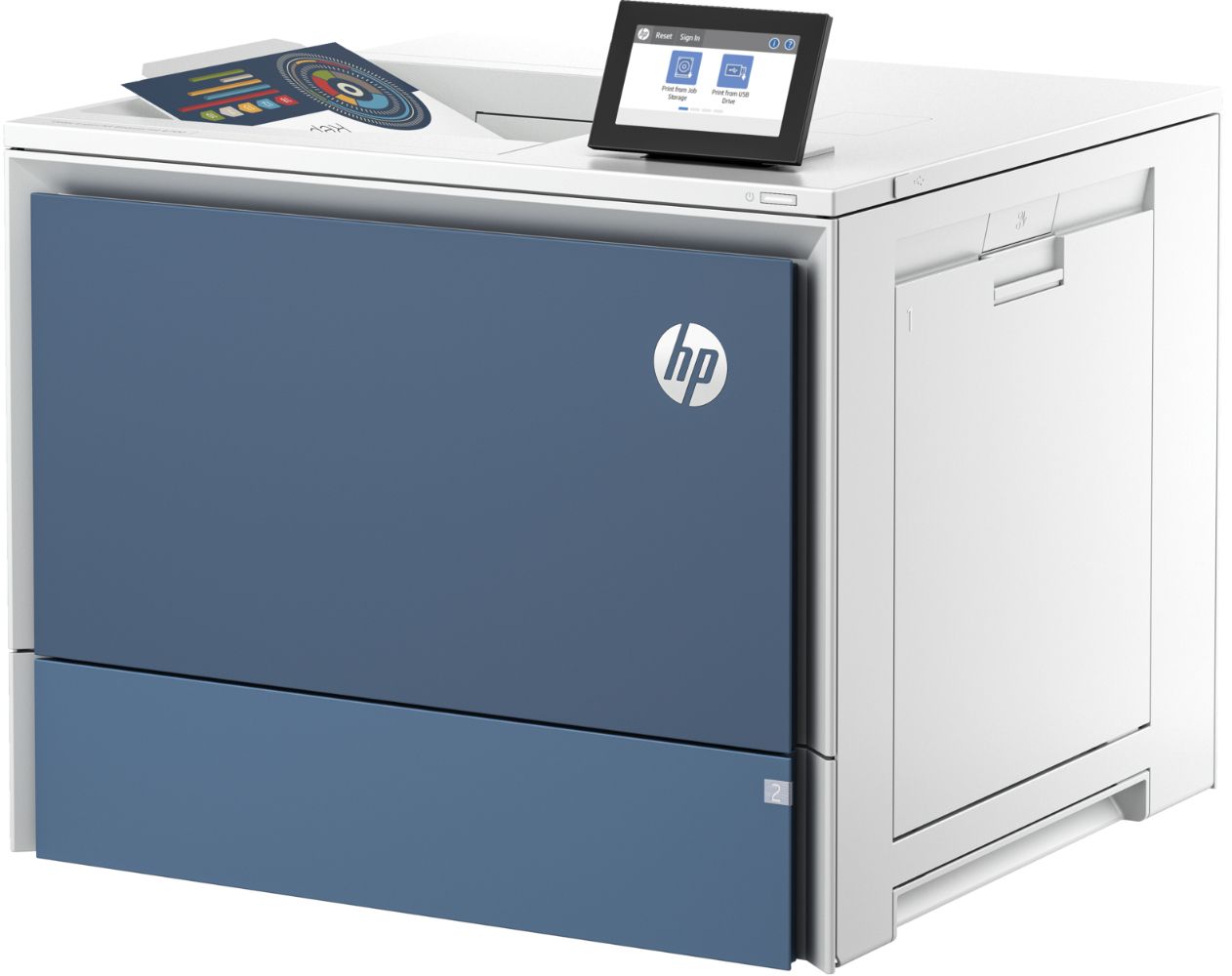 HP Color LaserJet Enterprise 6701dn Printer - White by HP - Image 3
