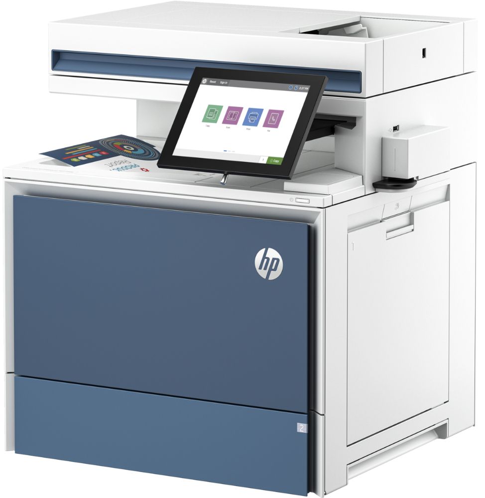 HP Color LaserJet Enterprise MFP 5800f Printer - White by HP - Image 3