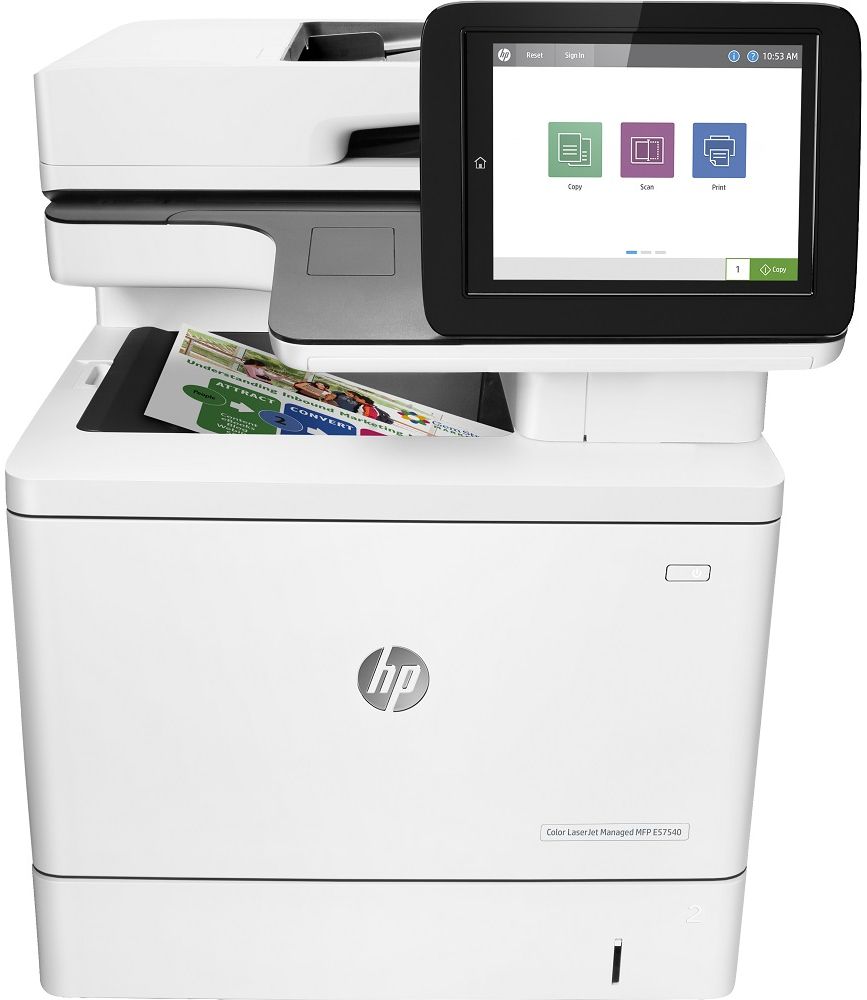 HP Color LaserJet Managed Flow MFP E57540c Laser Printer - White by HP - Refurbished - Very Good condition - US$601.98