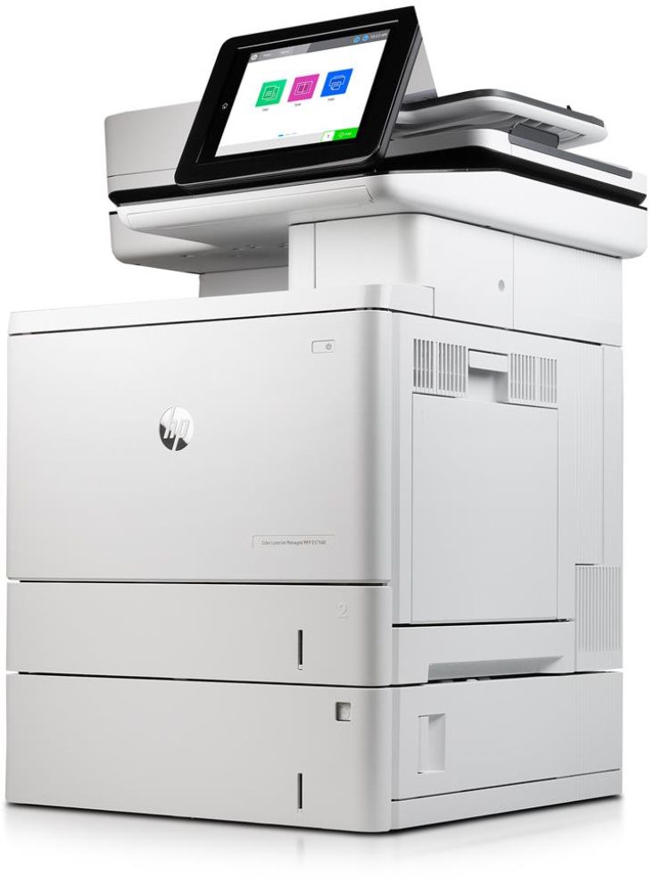 HP Color LaserJet Managed MFP E57540dn Laser Printer - White by HP - Image 3