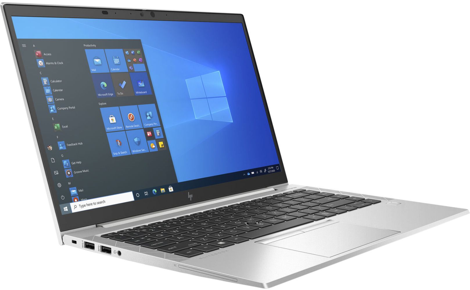 HP HP EliteBook 845 G8 Notebook PC 14"inch + ION Projector - AMD Ryzen 5 PRO 5650U 2.3GHz - 16GB - 256GB - Silver - 14 Inch - Very Good - Standard Battery by HP - Refurbished - Very Good condition - Image 3