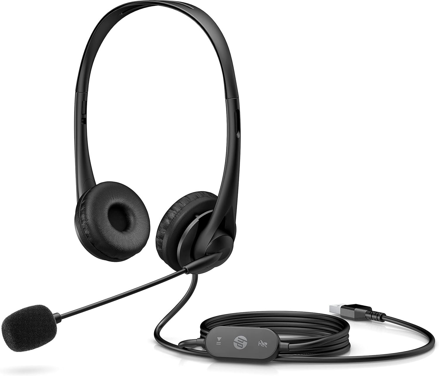 HP G2 Stereo Wired USB-A Headset - Black by HP - Refurbished - Very Good condition - Image 2
