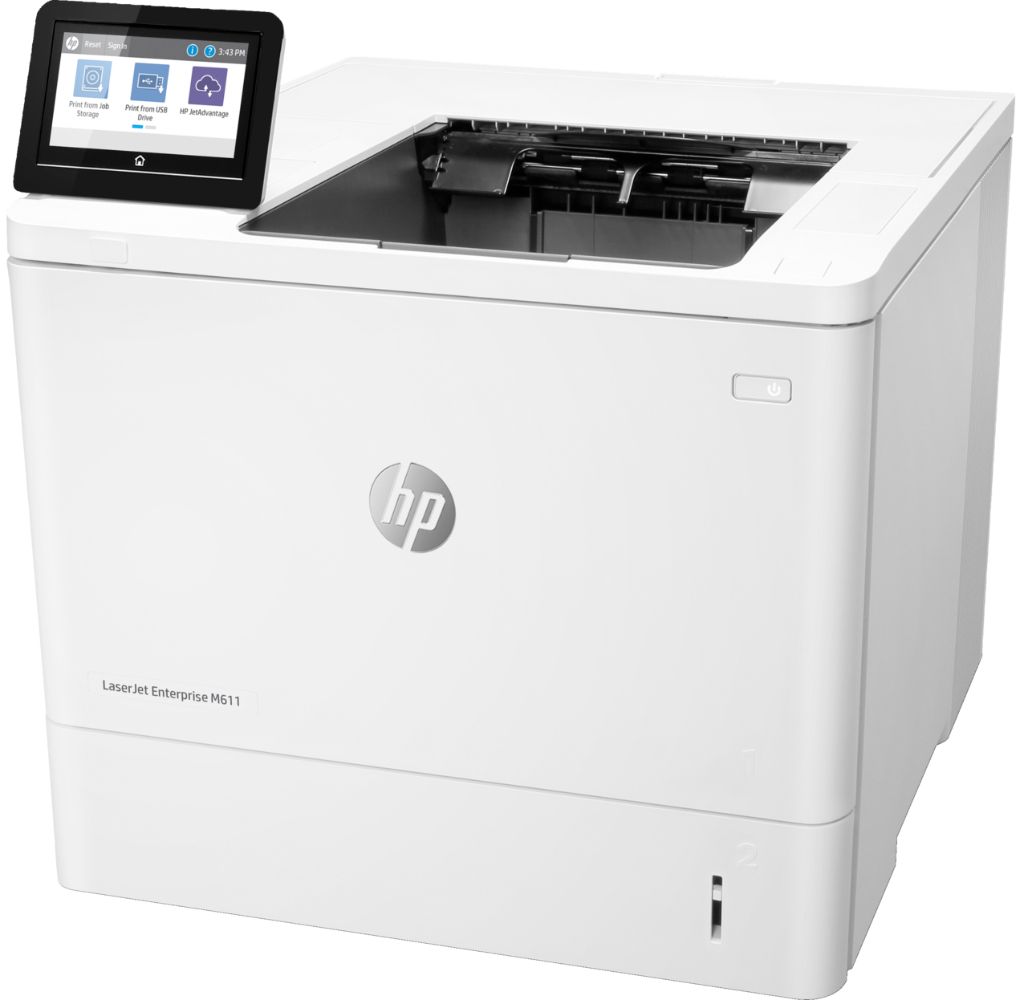 HP LaserJet Enterprise M611dn Laser Printer - White by HP - Image 3
