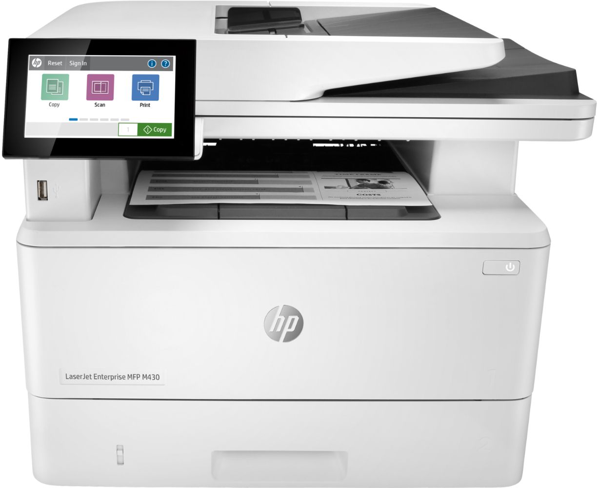 HP LaserJet Enterprise MFP M430f All-In-One Monochrome Laser Printer - White by HP - Refurbished - Very Good condition