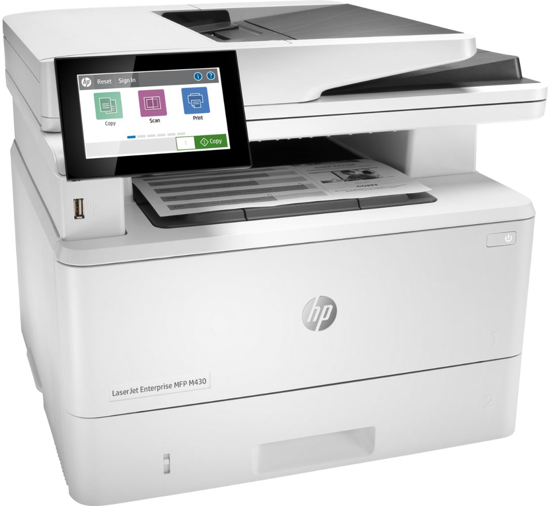 HP LaserJet Enterprise MFP M430f All-In-One Monochrome Laser Printer - White by HP - Image 2