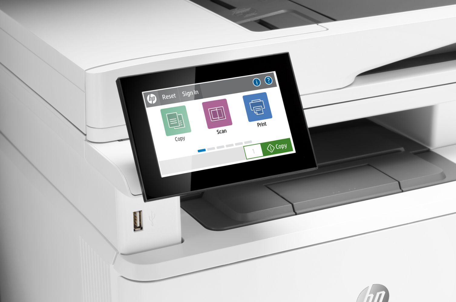 HP LaserJet Enterprise MFP M430f All-In-One Monochrome Laser Printer - White by HP - Image 5