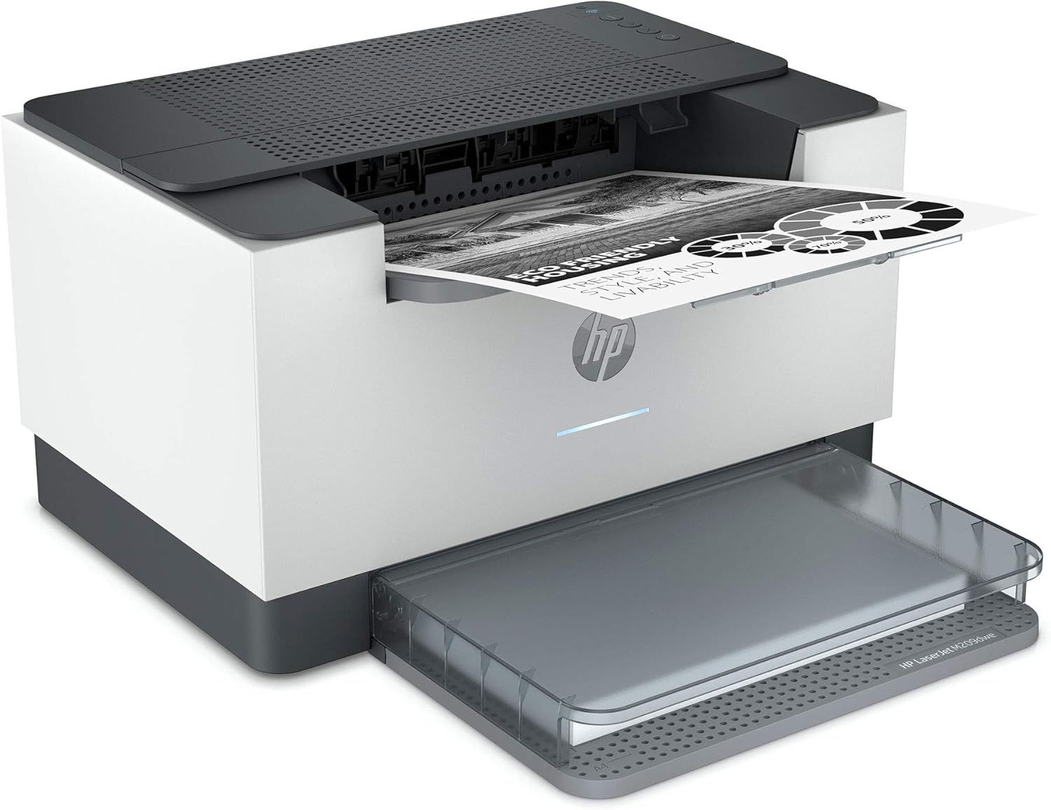 HP LaserJet M209dwe Wireless Black & White Printer - Gray by HP - Refurbished - Very Good condition - Image 2