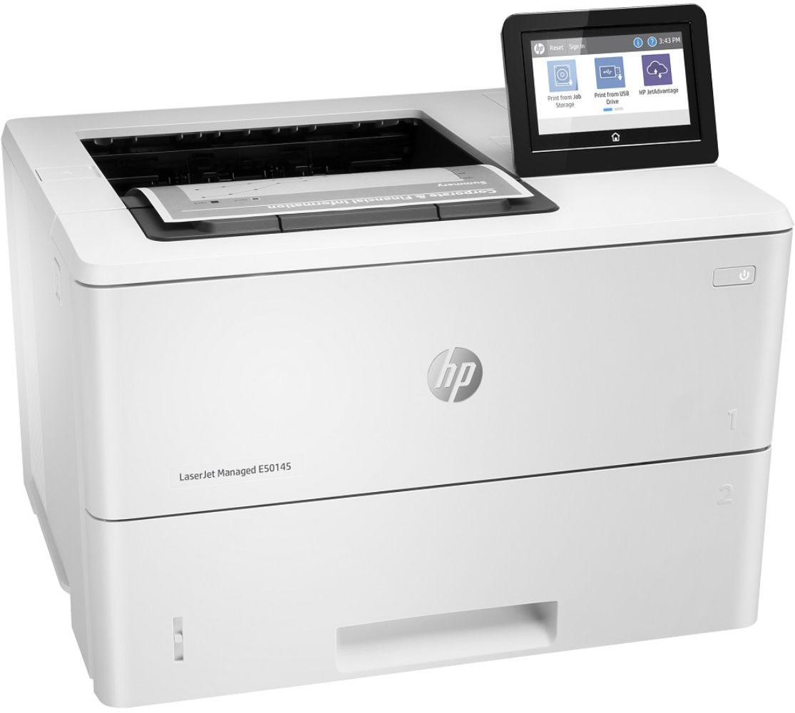 HP LaserJet Managed E50145dn Monochrome Laser Printer - White by HP - Image 2