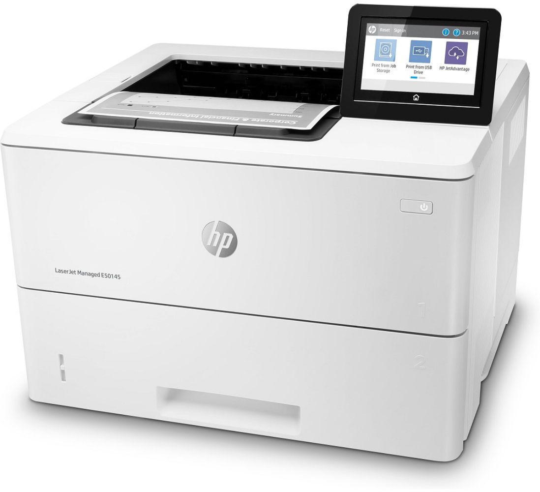 HP LaserJet Managed E50145dn Monochrome Laser Printer - White by HP - Image 3
