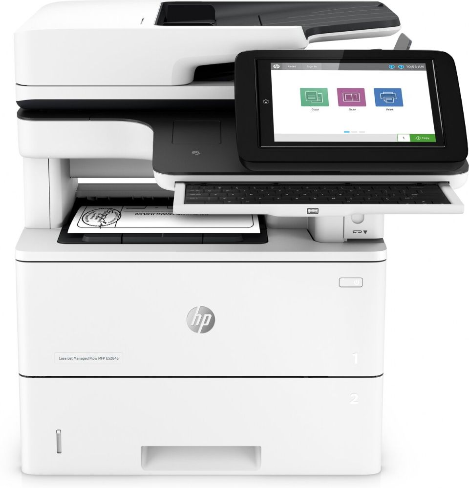 HP LaserJet Managed Flow MFP E52645c Monochrome Printer - White by HP - Refurbished - Excellent condition - US$521.98