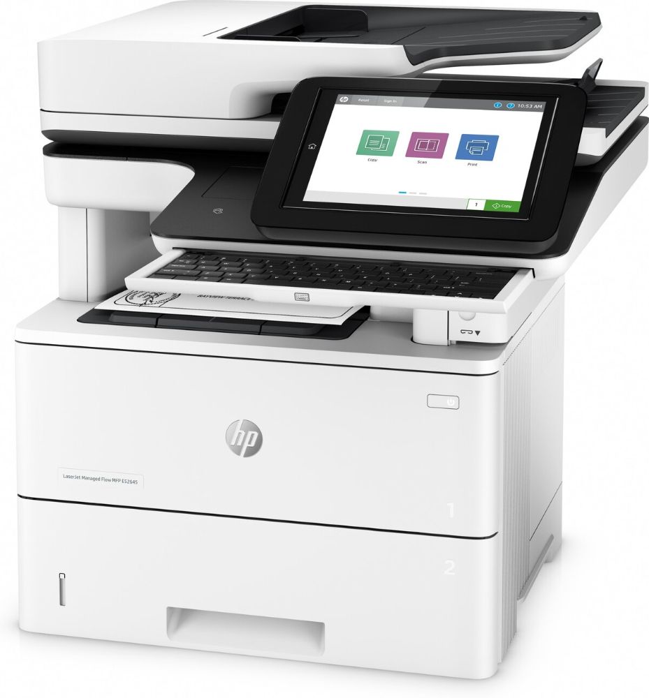HP LaserJet Managed Flow MFP E52645c Monochrome Printer - White by HP - Image 3