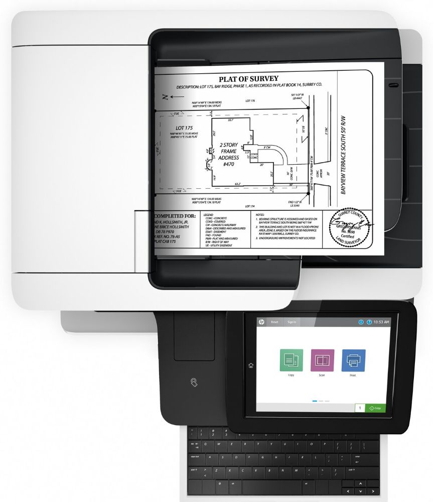 HP LaserJet Managed Flow MFP E52645c Monochrome Printer - White by HP - Image 5