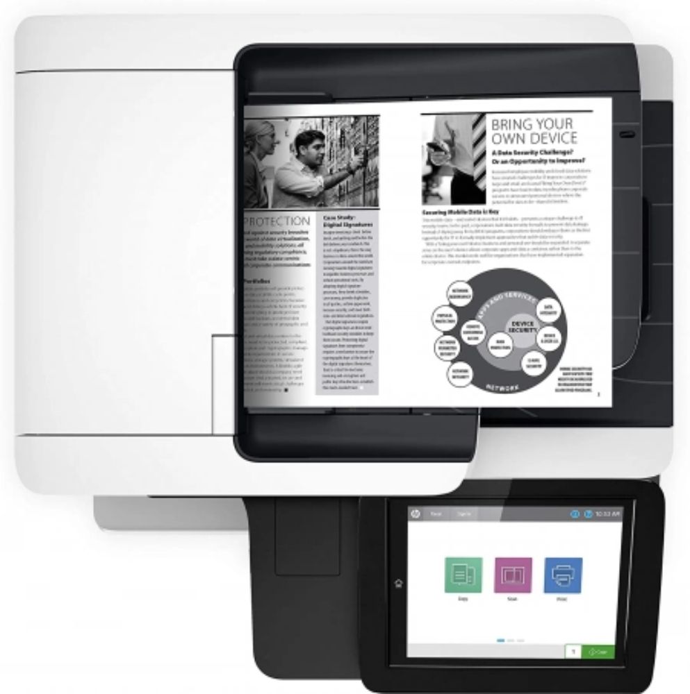 HP LaserJet Managed MFP E52645dn Monochrome Printer - White by HP - Image 4