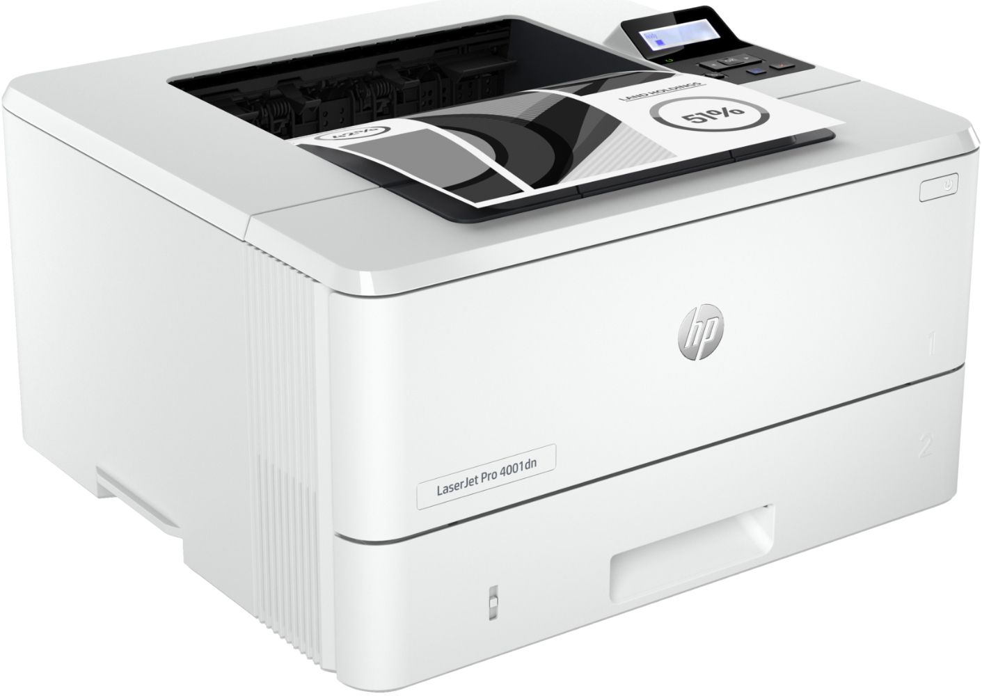 HP LaserJet Pro 4001dn Laser Printer - White by HP - Image 2
