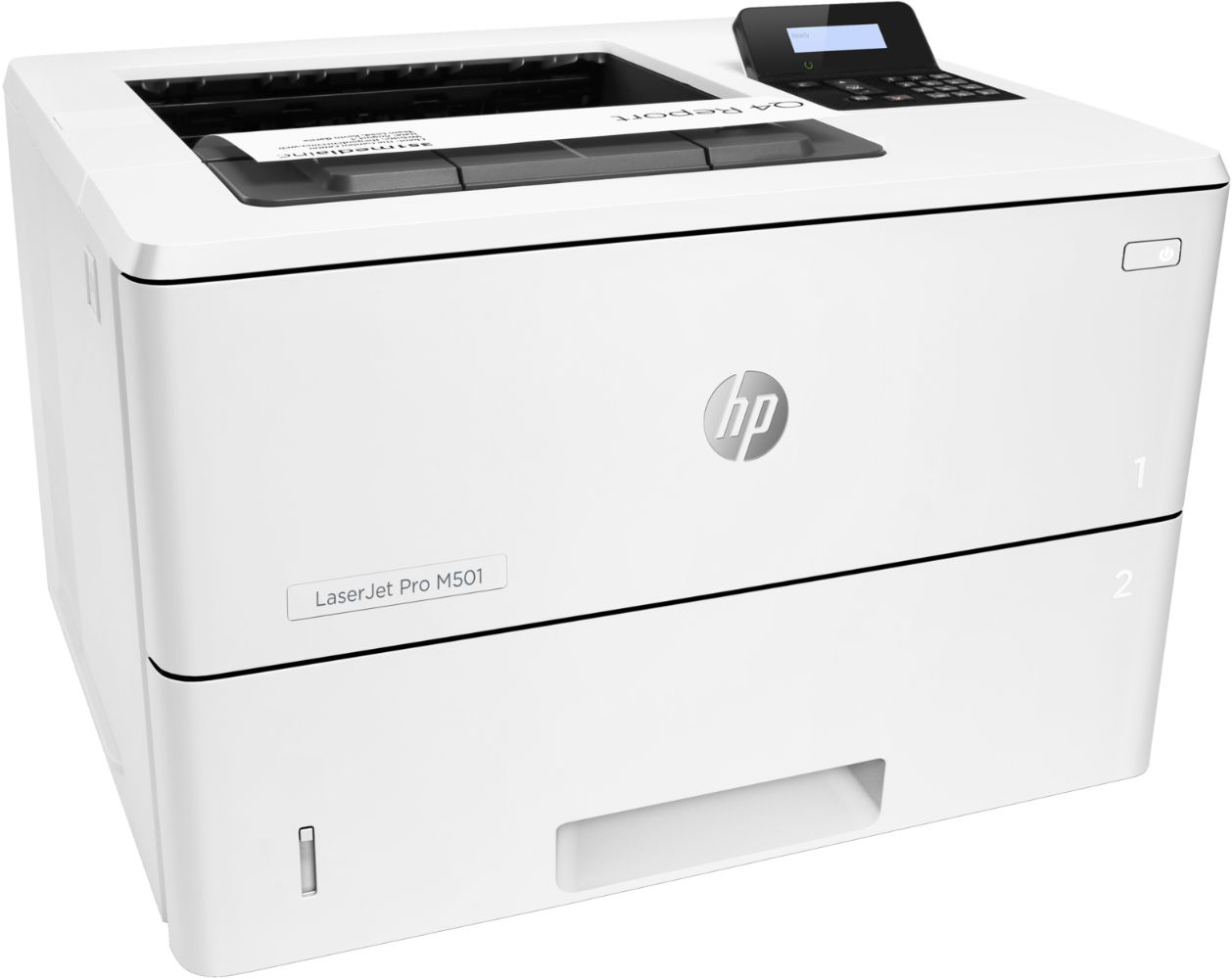 HP LaserJet Pro M501dn Monochrome Laser Printer - White by HP - Image 2