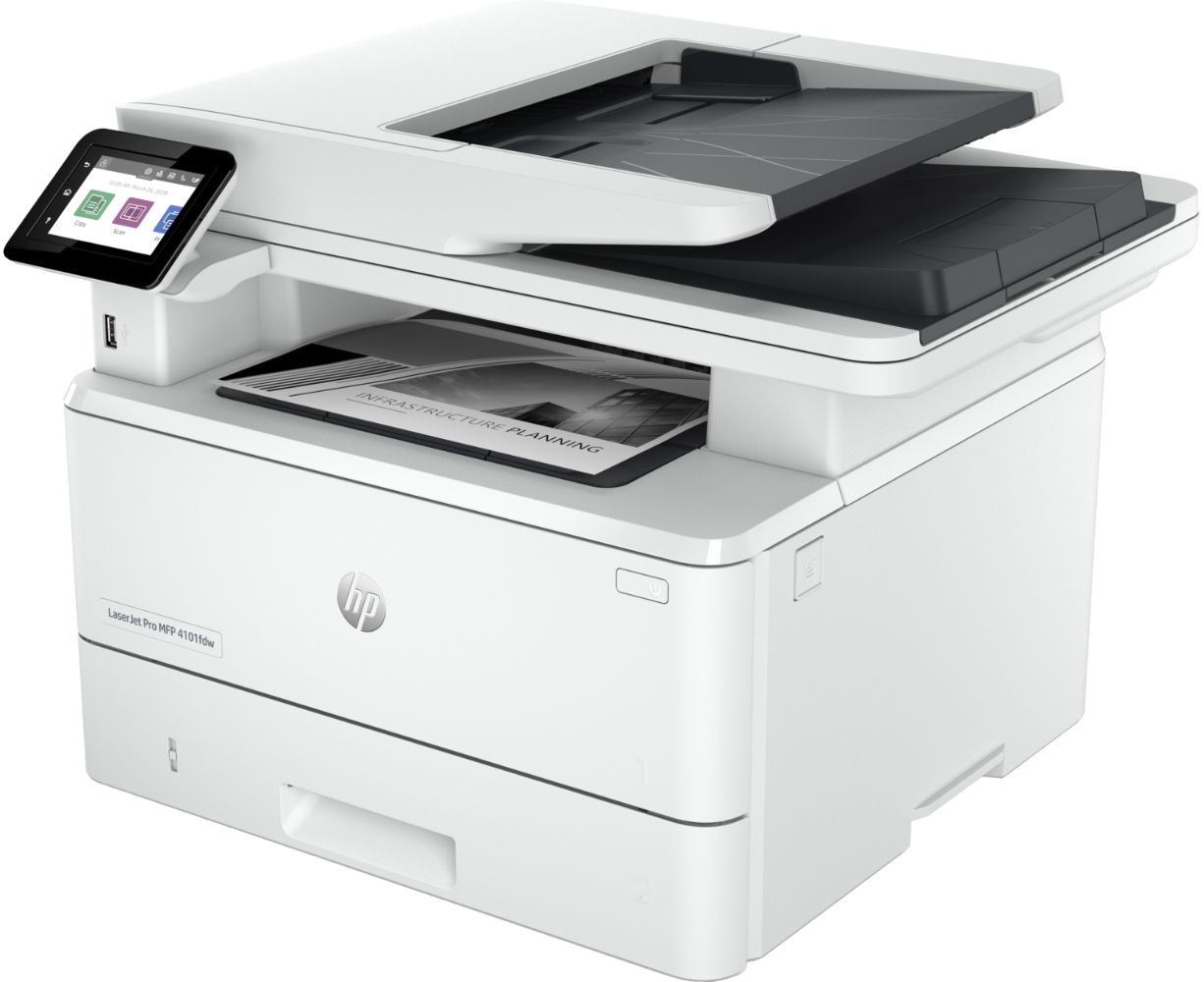HP LaserJet Pro MFP 4101fdw Wireless Printer with Fax - White by HP - Image 3