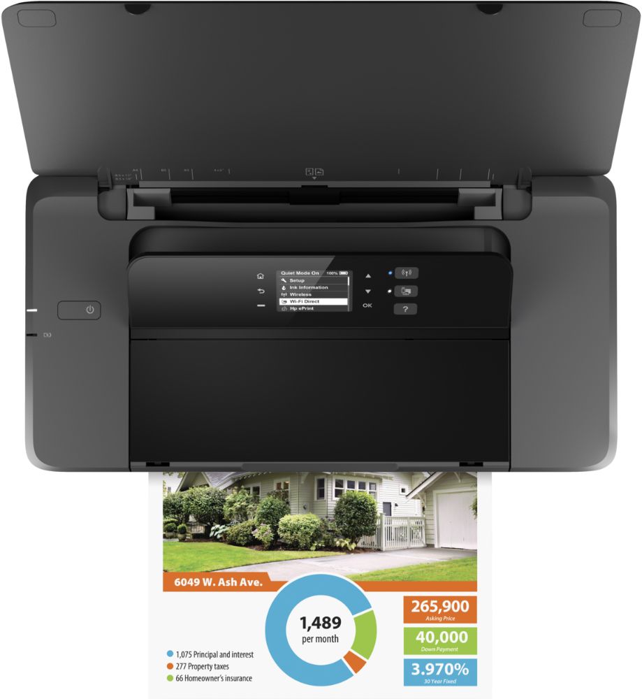 HP OfficeJet 200 Mobile Wireless Portable Color Inkjet Printer - Black by HP - Image 7