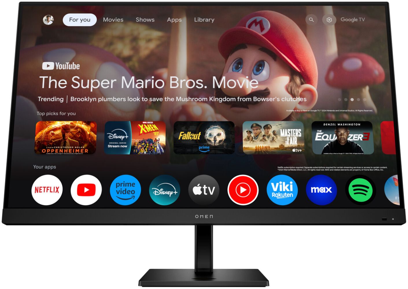 HP OMEN 32x (99Z69AA) UHD 144Hz Smart Gaming Monitor 31.5" - Black - 31.5 Inch by HP - Refurbished - Very Good condition - US$490.98