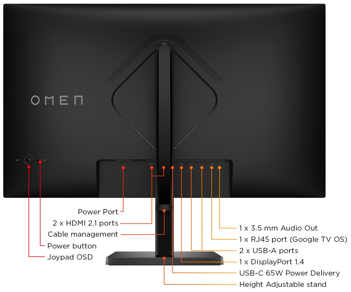 HP OMEN 32x (99Z69AA) UHD 144Hz Smart Gaming Monitor 31.5" - Black - 31.5 Inch by HP - Image 5
