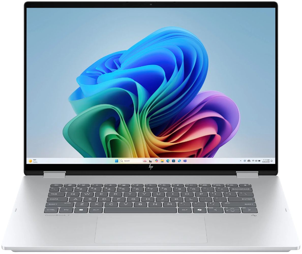 HP OmniBook 7 16-ay0575c AI Laptop 16" - Glacier Silver - Intel Core Ultra 7 255H 2.0GHz - 32GB RAM - 1TB by HP - Refurbished - Very Good condition