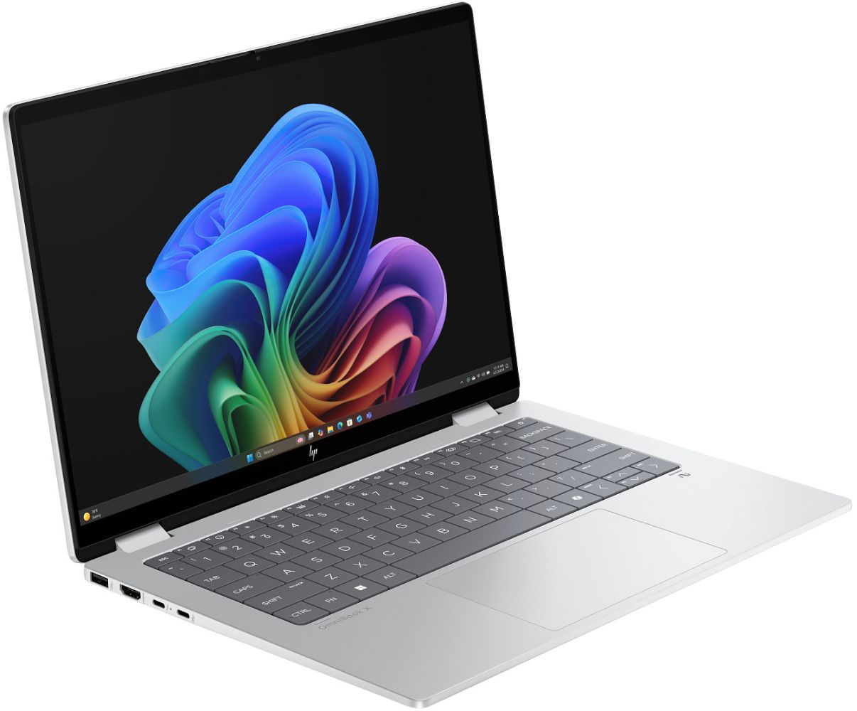 HP OmniBook X Flip 14-fm0047nr Next Gen AI 2-in-1 Laptop 14" - Glacier Silver - Intel Core Ultra 7 256V 2.2GHz - 16GB RAM - 512GB by HP - Image 2