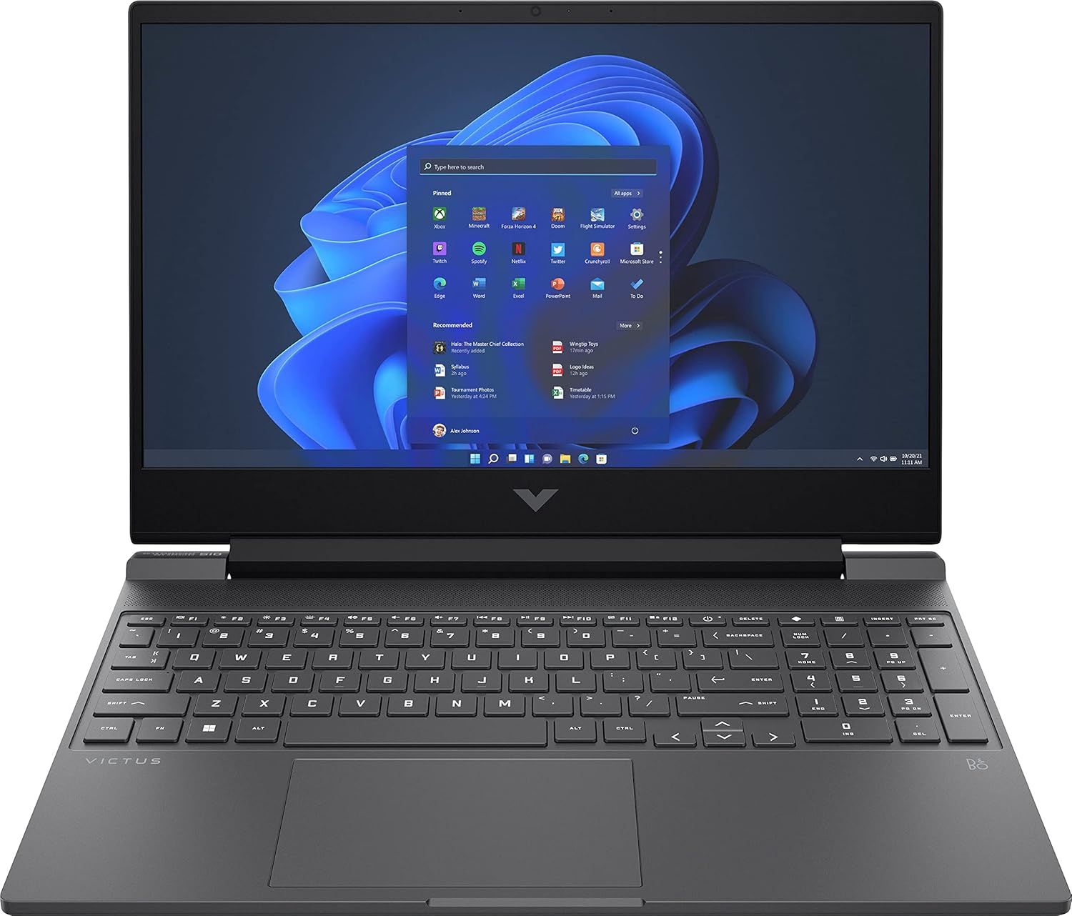 HP Victus 15-fa1030nr Gaming Laptop 15.6" - Mica Silver - Intel Core i5-12450H 3.3GHz - 8GB RAM - 512GB by HP - Refurbished - Good condition