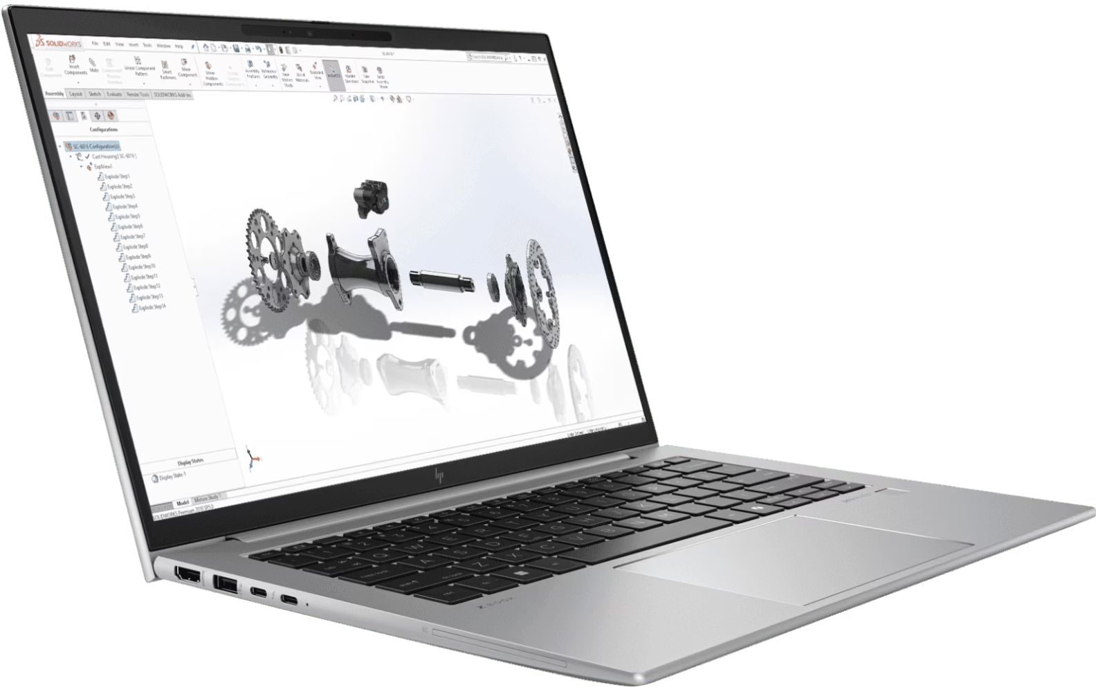 HP ZBook Firefly 14 G11 Mobile Workstation PC 14" - Silver - Intel Core Ultra 7 165U 1.7GHz - 16GB RAM - 1TB by HP - Image 2