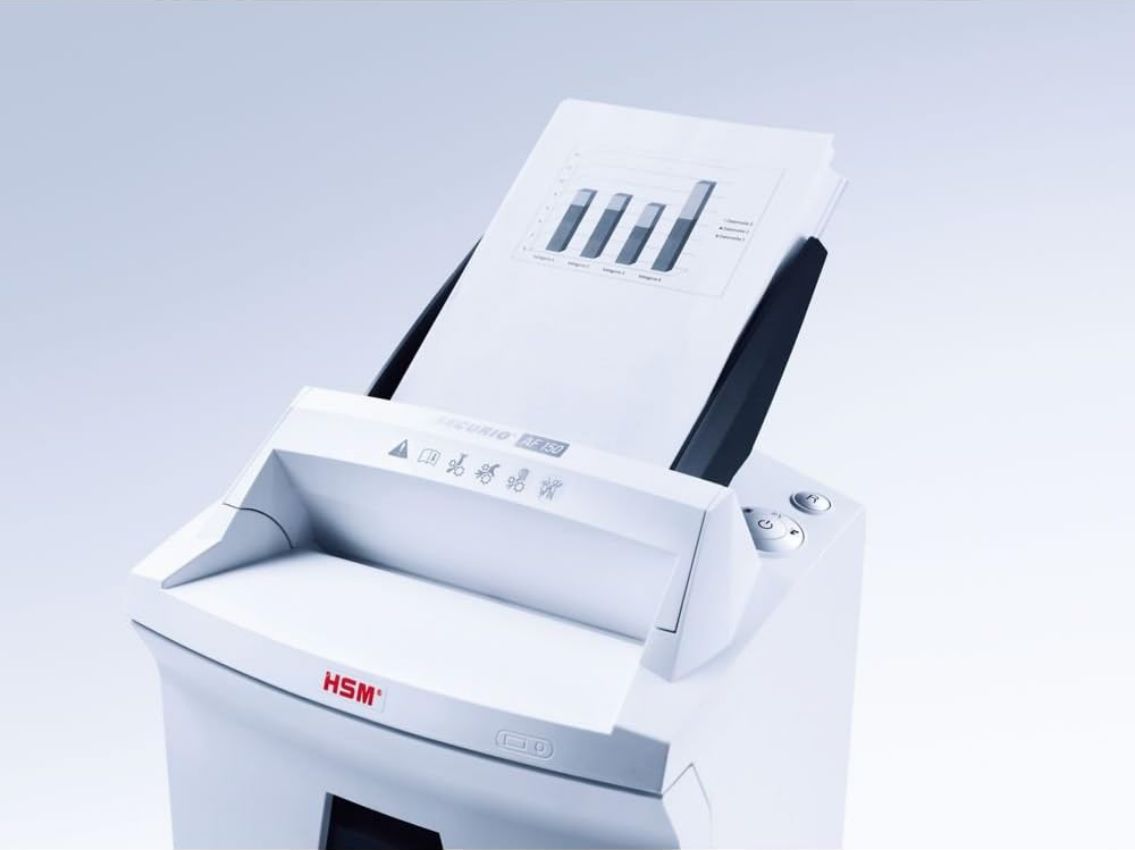 HSM HSM Securio AF150c Level P-5 Auto Feed Shredder - White by HSM - Image 6