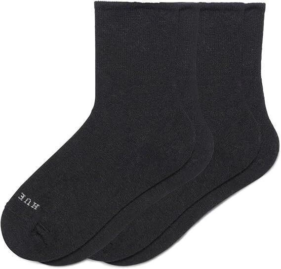 HUE Wool Blend Women Crew Socks (44661) - Black/Grey by HUE - Refurbished - Brand New condition - US$10.98