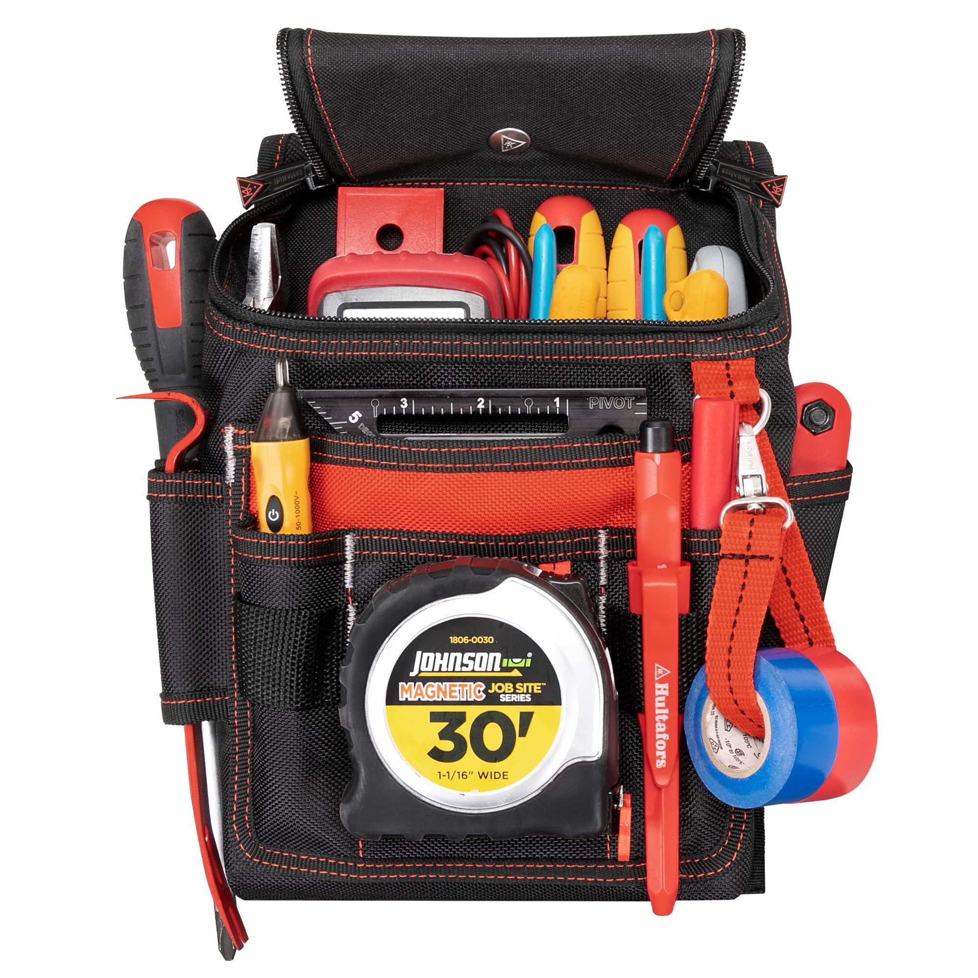 Hultafors Work Gear HT5124 Medium Ziptop Utility Pouch - Black by Hultafors - Image 2