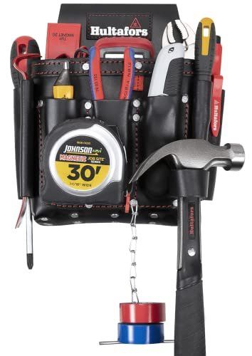 Hultafors Work Gear HT5421 Electrician's Premium Leather Tool Pouch - Black by Hultafors - Refurbished - Premium condition - US$43.79