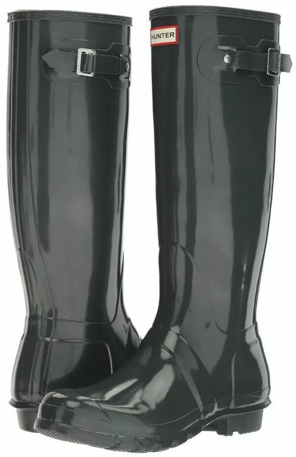 Hunter Women's Original Tall Gloss Rain Boots 9 - Dark Slate by Hunter - Refurbished - Brand New condition - US$141.98