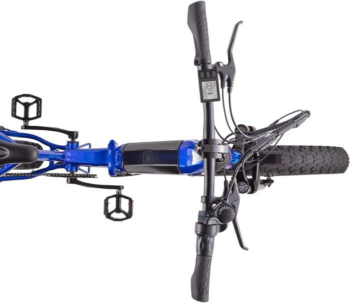 Hurley Bikes Stowaway Multi-Speed Folding E-Bike - Blue by Hurley - Image 3
