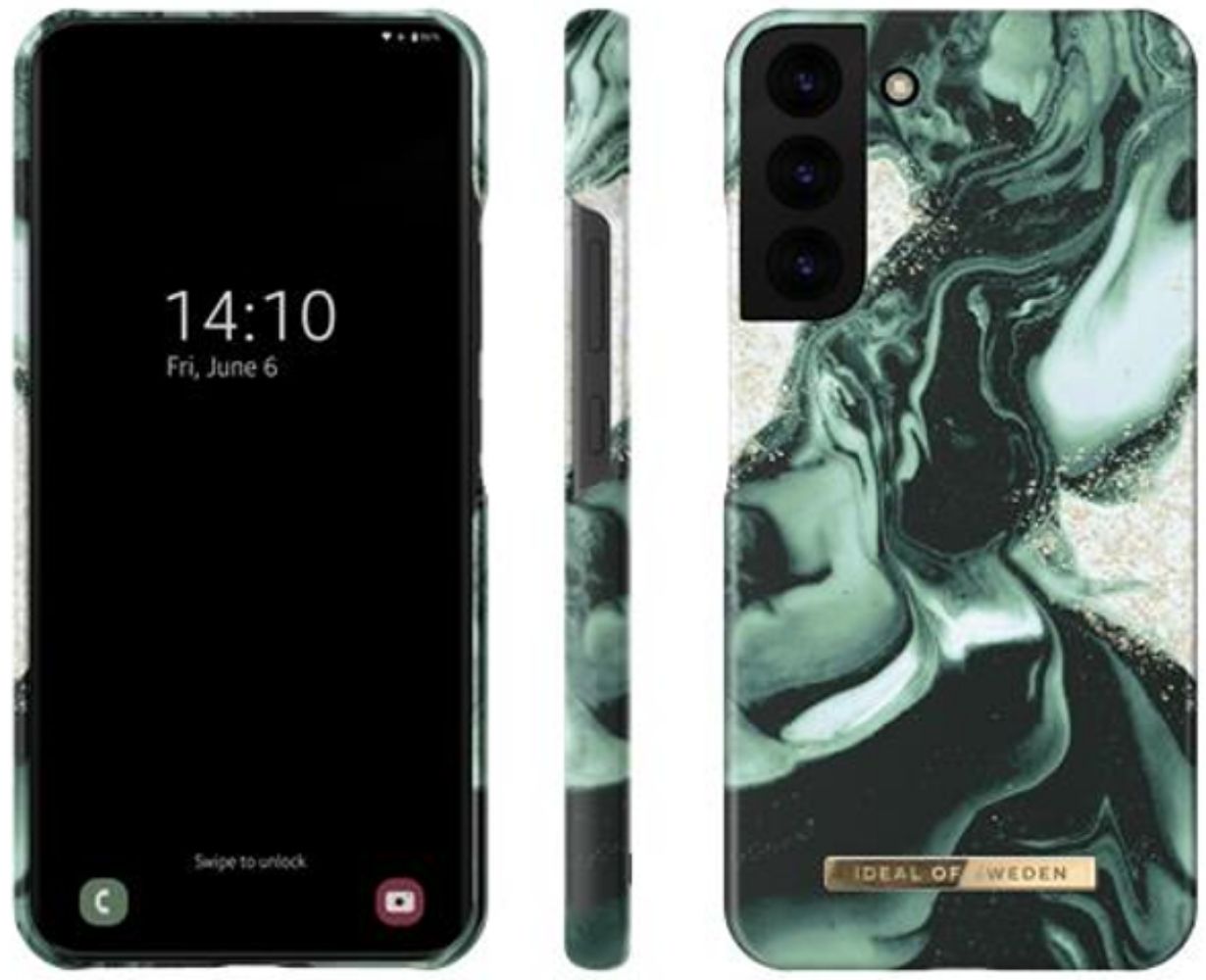 iDeal of Sweden Fashion Phone Case for Samsung Galaxy S22+ - Golden Olive Marble by iDeal of Sweden - Refurbished - Brand New condition - Image 5
