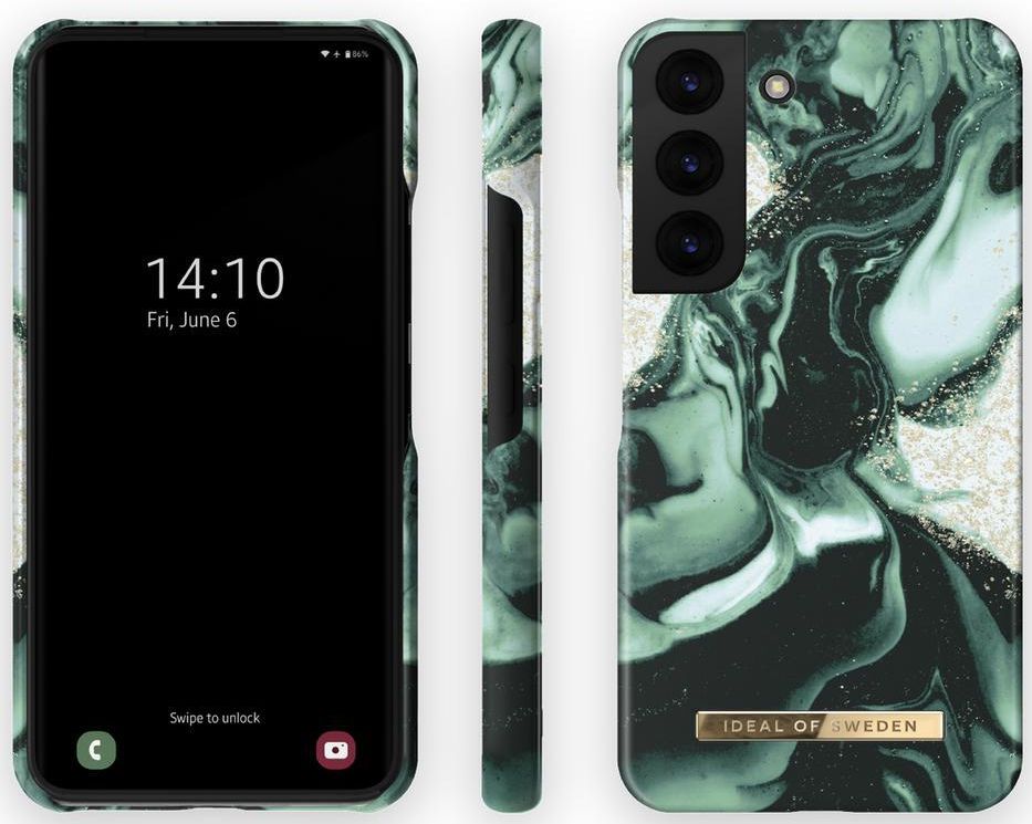 iDeal of Sweden Printed Phone Case for Galaxy S22 - Golden Olive Marble by iDeal of Sweden - Refurbished - Brand New condition - Image 2