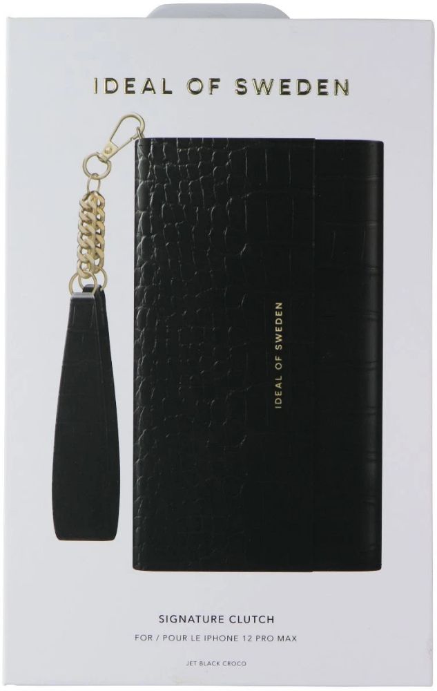 iDeal of Sweden Signature Clutch Phone Case for Apple iPhone 12 Pro Max - Jet Black Croco by iDeal of Sweden - Refurbished - Brand New condition - Image 2