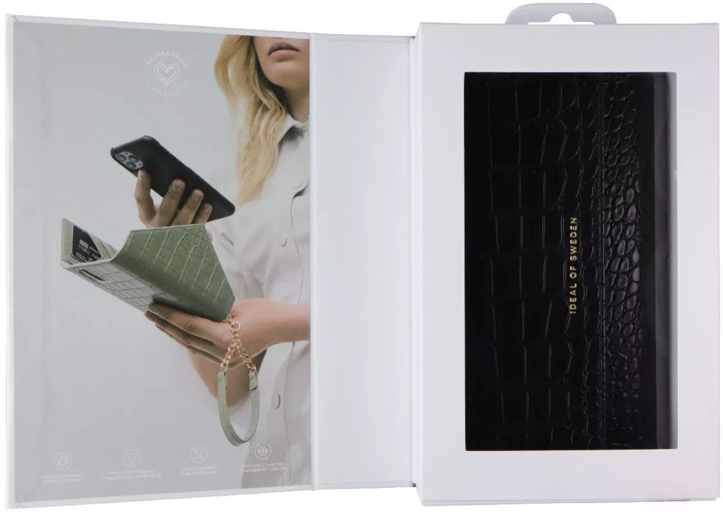 iDeal of Sweden Signature Clutch Phone Case for Apple iPhone 12 Pro Max - Jet Black Croco by iDeal of Sweden - Refurbished - Brand New condition - Image 4