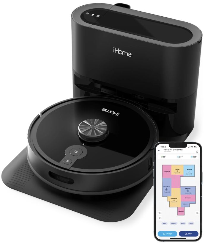 iHome Autovac Nova S1 Pro Robot Vacuum - Black by iHome - Refurbished - Like New condition - US$228.49