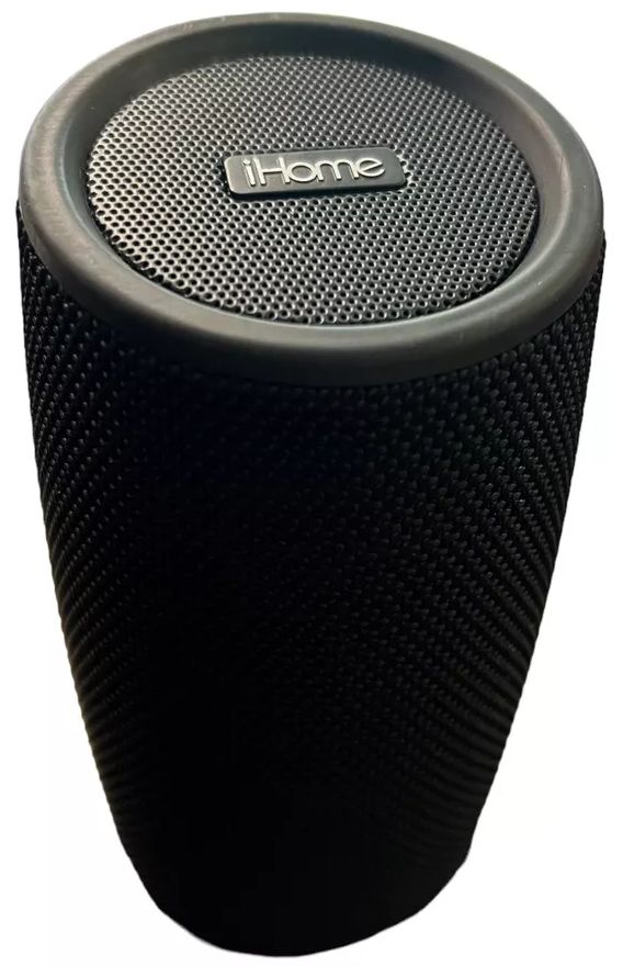 iHome iBT77V3BX Acoustical Knit Rechargeable Water Resistant Speaker - Black by iHome - Refurbished - Very Good condition - US$33.98