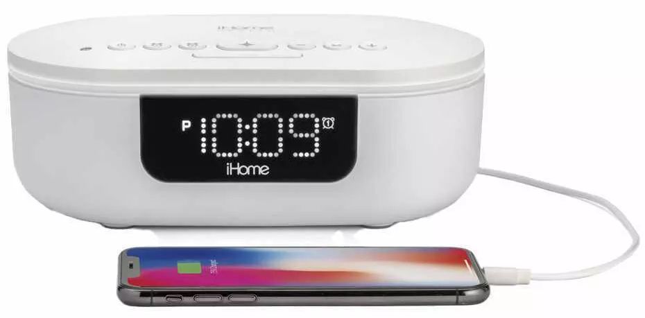 iHome iUVBT1 Power UVC Pro 360 UV-C Sanitizer with Bluetooth Speaker - White by iHome - Refurbished - Good condition - US$29.98