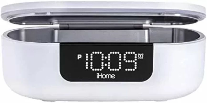 iHome iUVBT1 Power UVC Pro 360 UV-C Sanitizer with Bluetooth Speaker - White by iHome - Image 3